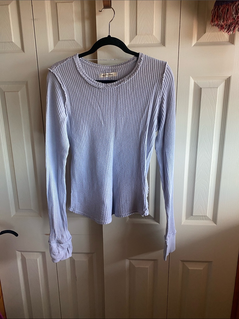 Free People WTF - 100% Cotton Thumbhole Long Sleeve Cotton Thermal NWOT